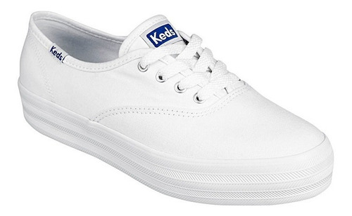 Tênis Keds Triple Canvas Plataforma Branco Flatform Kd762256 | Mercado Livre