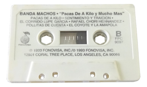 Banda Machos Pacas De A Kilo 1993 Tape Cassette - Sin Caja (Usado)
