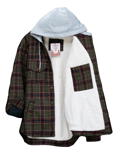 Campera Wayfarer Alaska Con Corderito Mildura Verde Y Azul