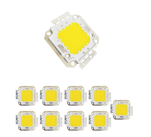 Chip De Led 50w 10unds Branco Quente Reposição Refletor