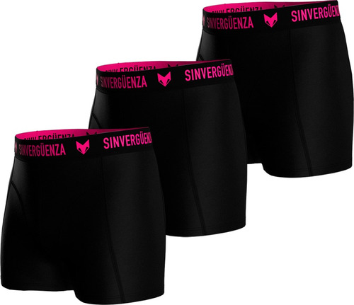 3-pack Bóxer Sinvergüenza Pink Night Para Hombre 