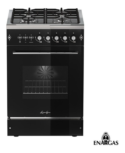 Cocina Country 550 Luxor Gas 4 Hornallas Negro Multigas