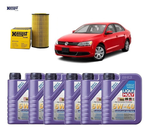 Kit Troca De Óleo Jetta 2.5 Liqui Moly 5w40 E27hd125 