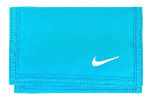 Billetera Nike Basic color turquesa de poliéster - 9cm x 13cm