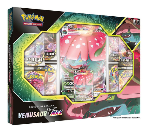 Imagem 1 de 2 de Card Game Pokémon Tcg Box Lacrada Venusaur Vmax Copag