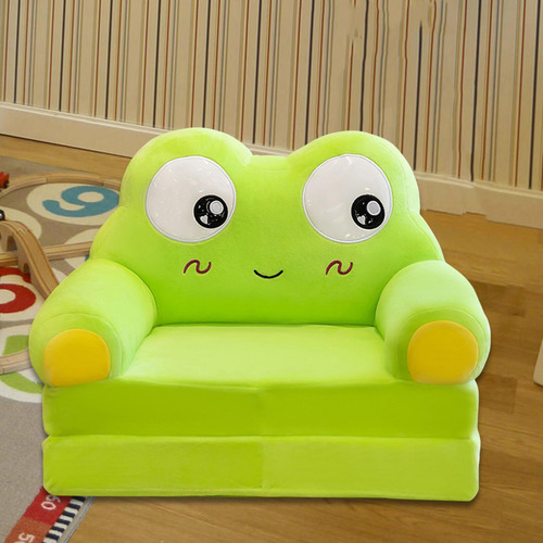Sofá Infantil Plegable Con Diseño Rana De Ojos Grandes