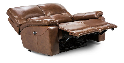 Rosen Sofa Reclinable Poch 2c Cuero Tabaco