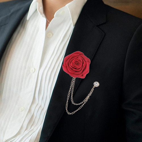 Broches De Rosas Artificiales Groom Boutonniere Para Novio