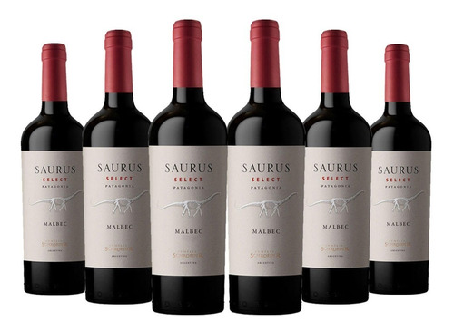 Vino Saurus Select Malbec Caja X6 Unidades