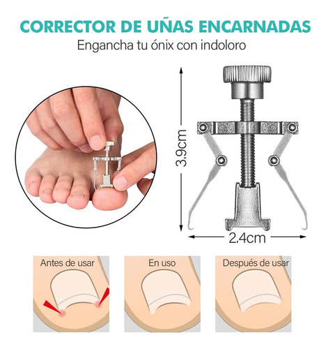 6 Piezas Kit Nail Clipper Trimmer,juego Pedicura Profesional