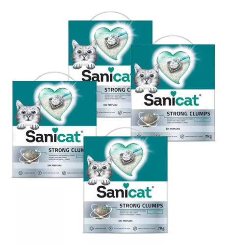 Arena aglomerante Sanicat Active White para gatos 10 L
