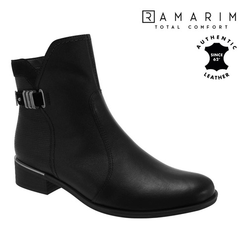 Bota Feminina Ramarim Couro Napa Vest 2053104