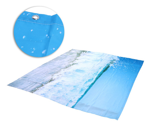 Cortina De Ducha Impermeable Con Gancho Perforado Para Baño