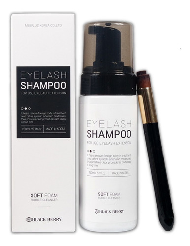 Eyelash Shampoo Black Berry De Pestañas Y Cejas Con Brocha