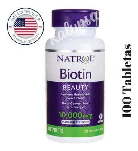 Biotin Natrol 100 Tabletas Usa , 2x S/135