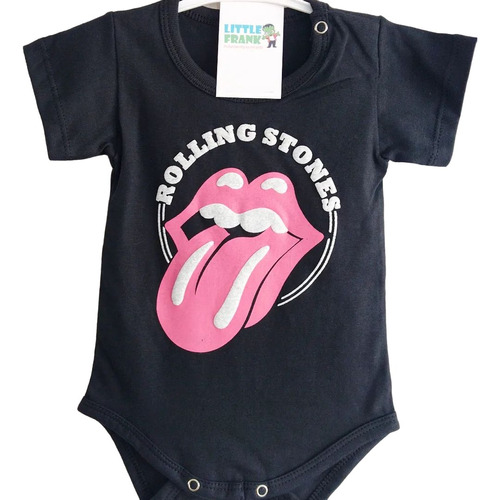 Body Bebe Nena Varon Rolling Stones Rock Manga Corta Algodon