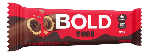 Barra de cereal Bold Tube  sabor avelã 30 g
