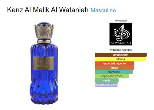 Perfume Kenz Al Malik Al Wataniah Edp 100ml Masculino