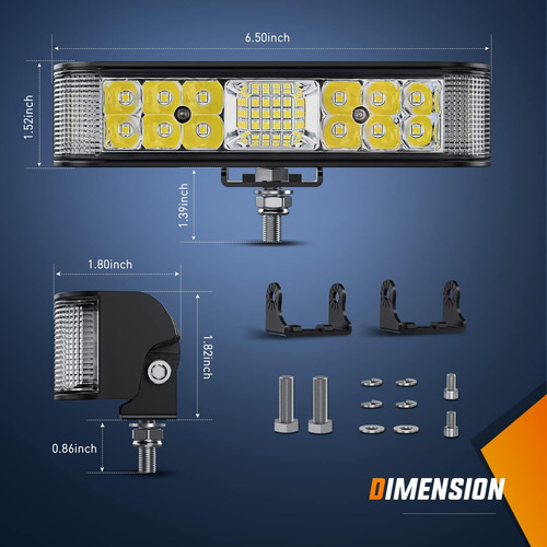 Side Shooter Led Pods 2 Piezas 6.5 Pulgadas 60 W Haz 1445729