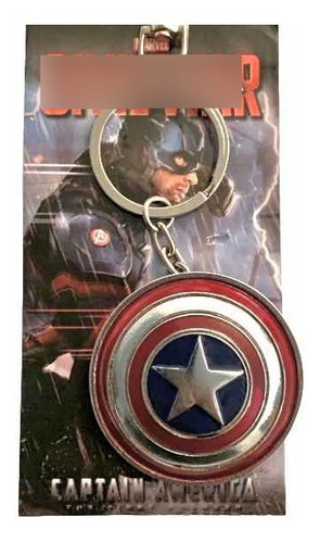 Llavero Escudo Metal Capitán America Marvel