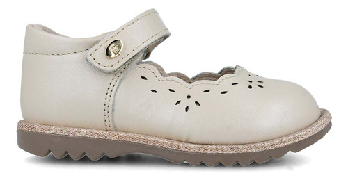 Flats Balerina Coqueta Niña Vestir Piel Casual Beige (13.0 -