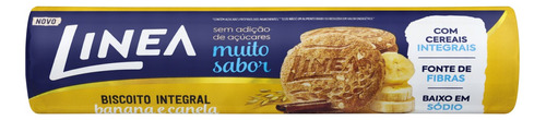 Biscoito Integral Banana e Canela Linea Pacote 120g