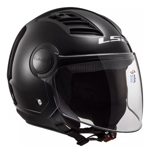 Jm Casco Abierto Ls2 Of 562 Airflow Negro Mate Visor Largo