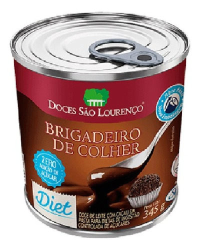 Brigadeiro De Colher Diet São Lourenço Lata 345g