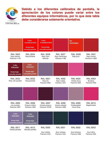 Imagen 5 de 7 de Pintura Poliuretano Rojo Ral 3001 Kit 5 Lts.