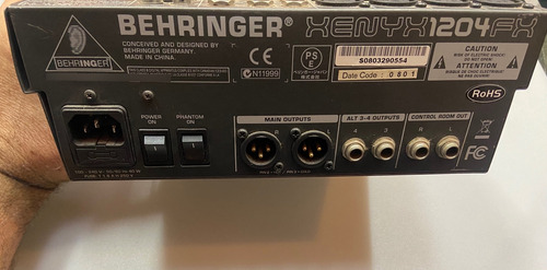 Mesa De Som Behringer Xenyx 1204 Fx Usado Bom Estado (Usado)