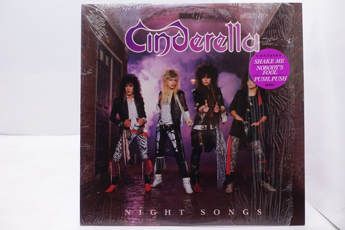 Vinilo Cinderella Night Songs 1986 Mercury/polygram