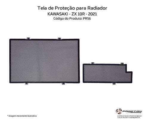 Imagem 3 de 3 de Protetor De Radiador Procton Kawasaki Zx10 Zx 10rr 2021 2022