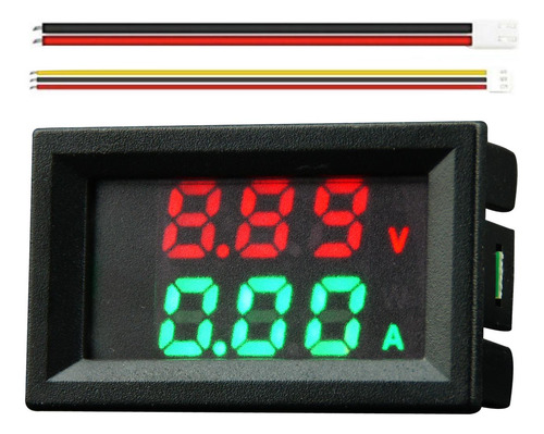 Mini Multímetro Digital De Cc 100v 10a Con Rojo Verde