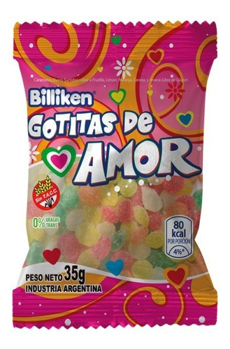 Imagen 2 de 2 de Billiken Gotitas De Amor X 12 U - Lollipop