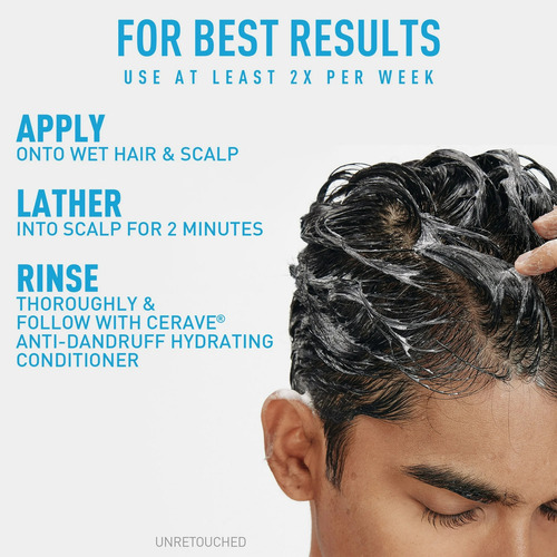 Cerave Hydrating Anti-dandruff Shampoo, All Hair Types, 12oz