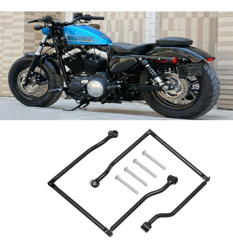 Imagen 7 de 10 de Soportes Alforjas Moto Harley Yamaha Honda Maletas Negro