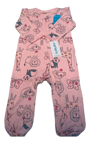 Pijama Enterito Carters - 9m  - Animals Rosa