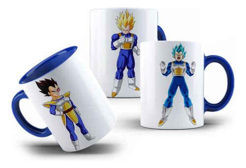 Caneca De Porcelana Do Dragon Ball Z Vegeta Transformações