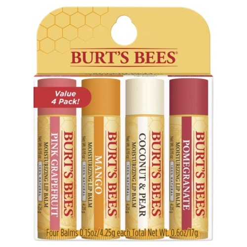 Protetor Labial Burts Bees Bastão Com 4 Sabores Diferentes