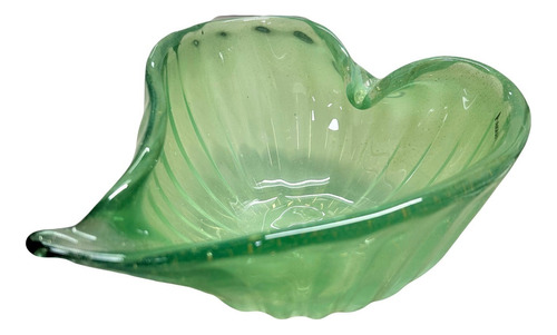 Coração De Murano Verde Claro 19x17x9cm Grande