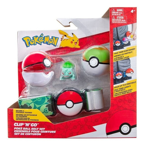 Pokemon Clip ´n Go Y 2 Poke Bola Belt Tomy Hierba Bulbasaur