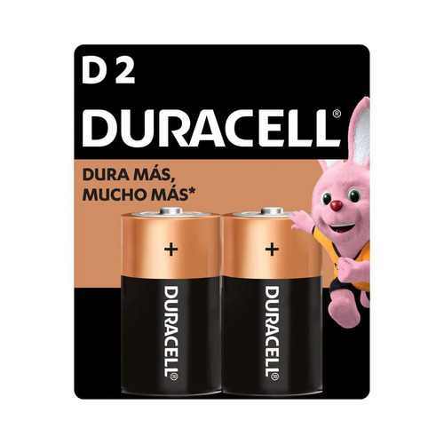 Duracell Pilas D alcalinas, baterías D 1.5V, 2 pilas