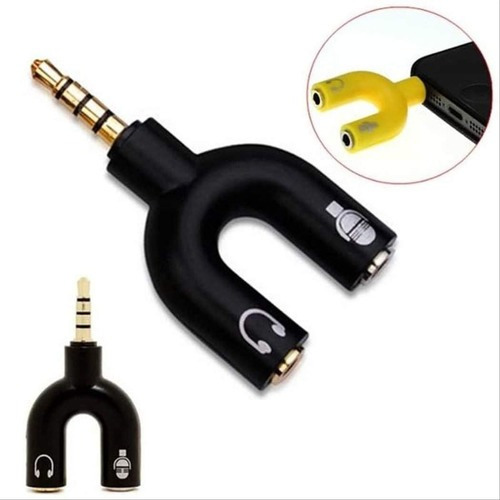Adaptador P2 X P3 Splitter Y Fone Microfone Headset
