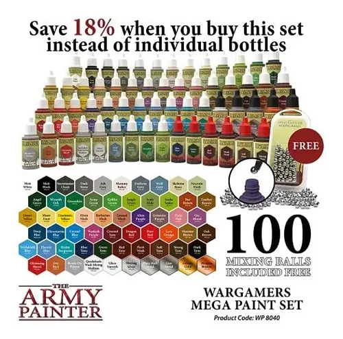  The Army Painter Juego de pintura – Kit de pintura en miniatura  con 100 bolas de mezcla a prueba de óxido y 60 pinturas acrílicas no  tóxicas para modelos de pasatiempos