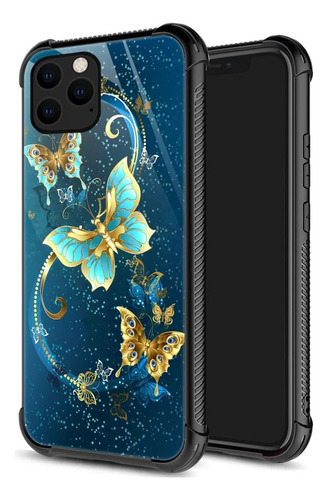 Funda Zhegailian Para iPhone 12/12 Pro Blue Butterflies