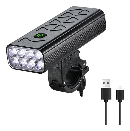 Faro De Bicicleta Bike Mountain Modes 8 Led Para Resistente