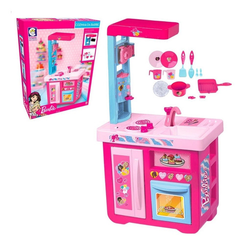 Brinquedo Cozinha Da Barbie Completa Original Cotiplas 2490