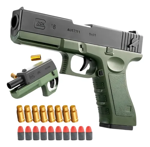 Arma Pistola De Brinquedo Dardos Capsulas Arminha Realista