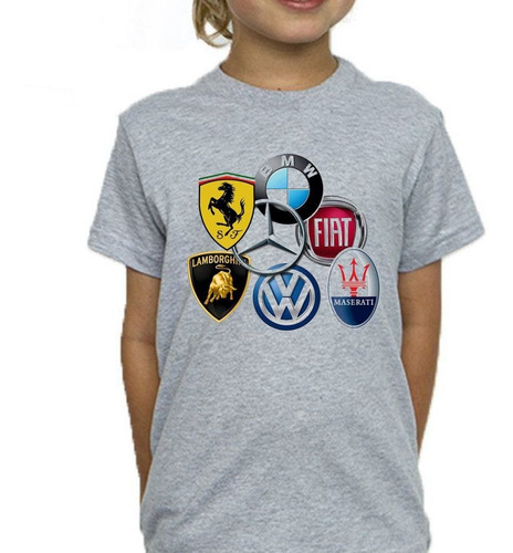 Remera De Niño Personalizada Marcas Autos Coches