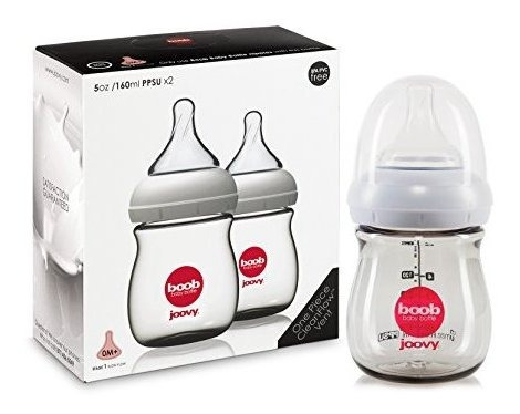 Joovy Boob Ppsu Bottle Gray 5 Onzas 2 Cuentas